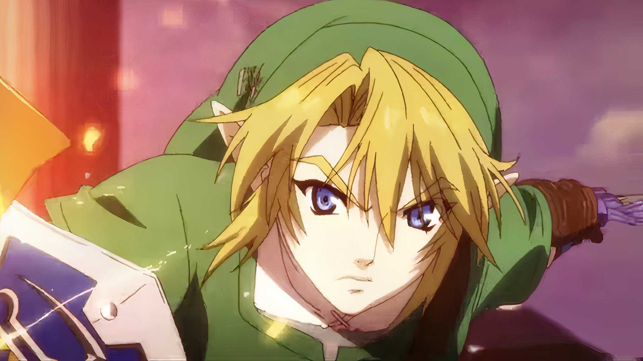Link de Zelda luta contra Pit em um trailer promocional de anime de Super Smash Bros
