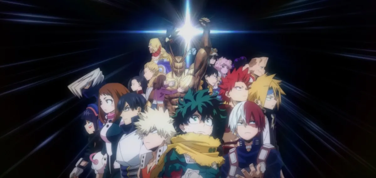 Heróis de My Hero Academia.