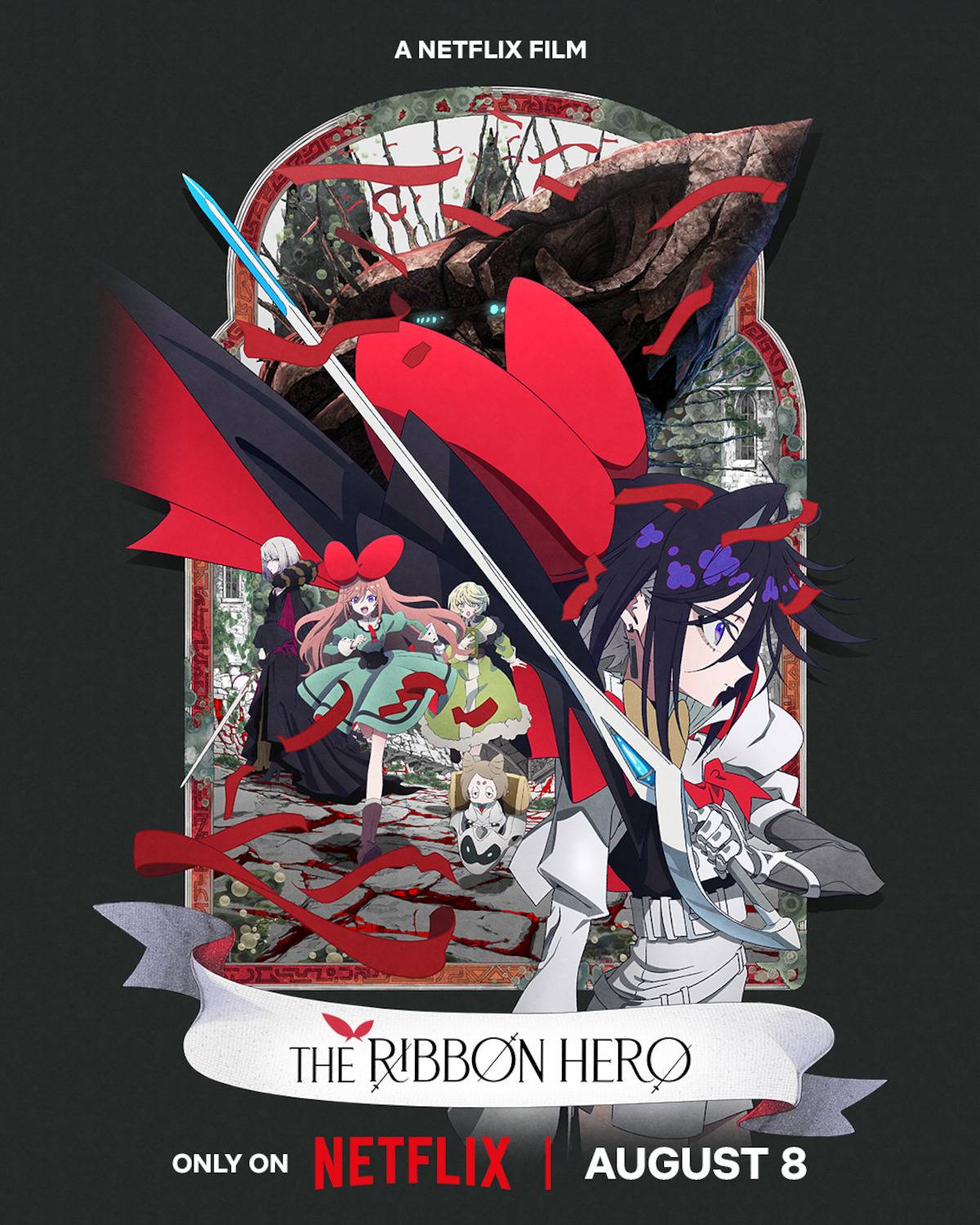 Visual oficial para o novo anime da Netflix, The Ribbon Hero, baseado na clássica história de Osamu Tezuka.