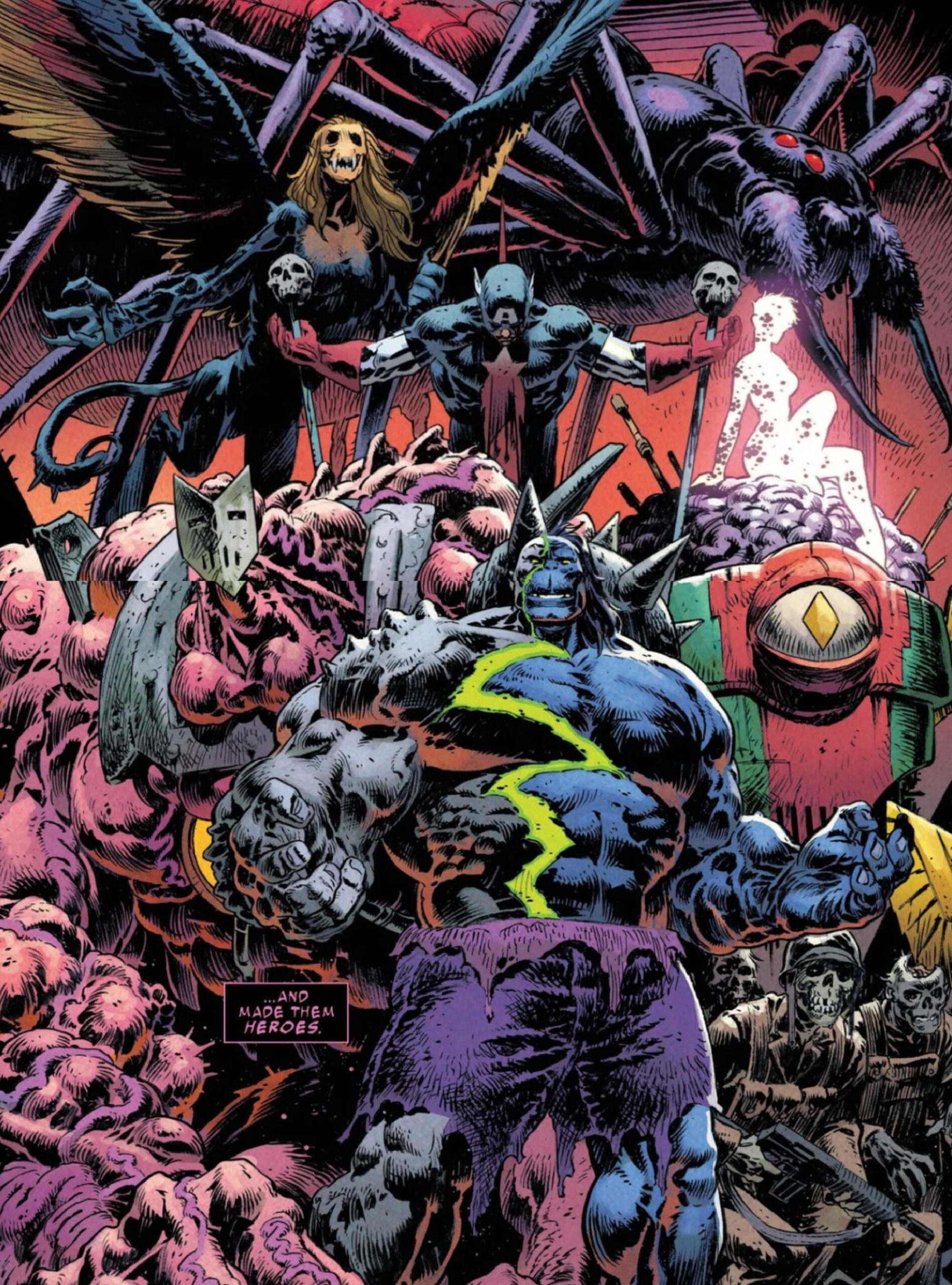 Hulk infernal com os Avengers transformados