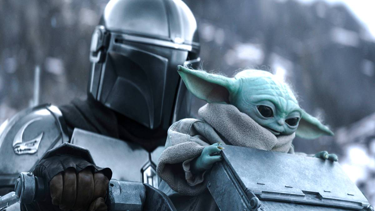 Tela do Disney+ Brasil com destaque visual para conteúdos de Star Wars, em estilo promocional