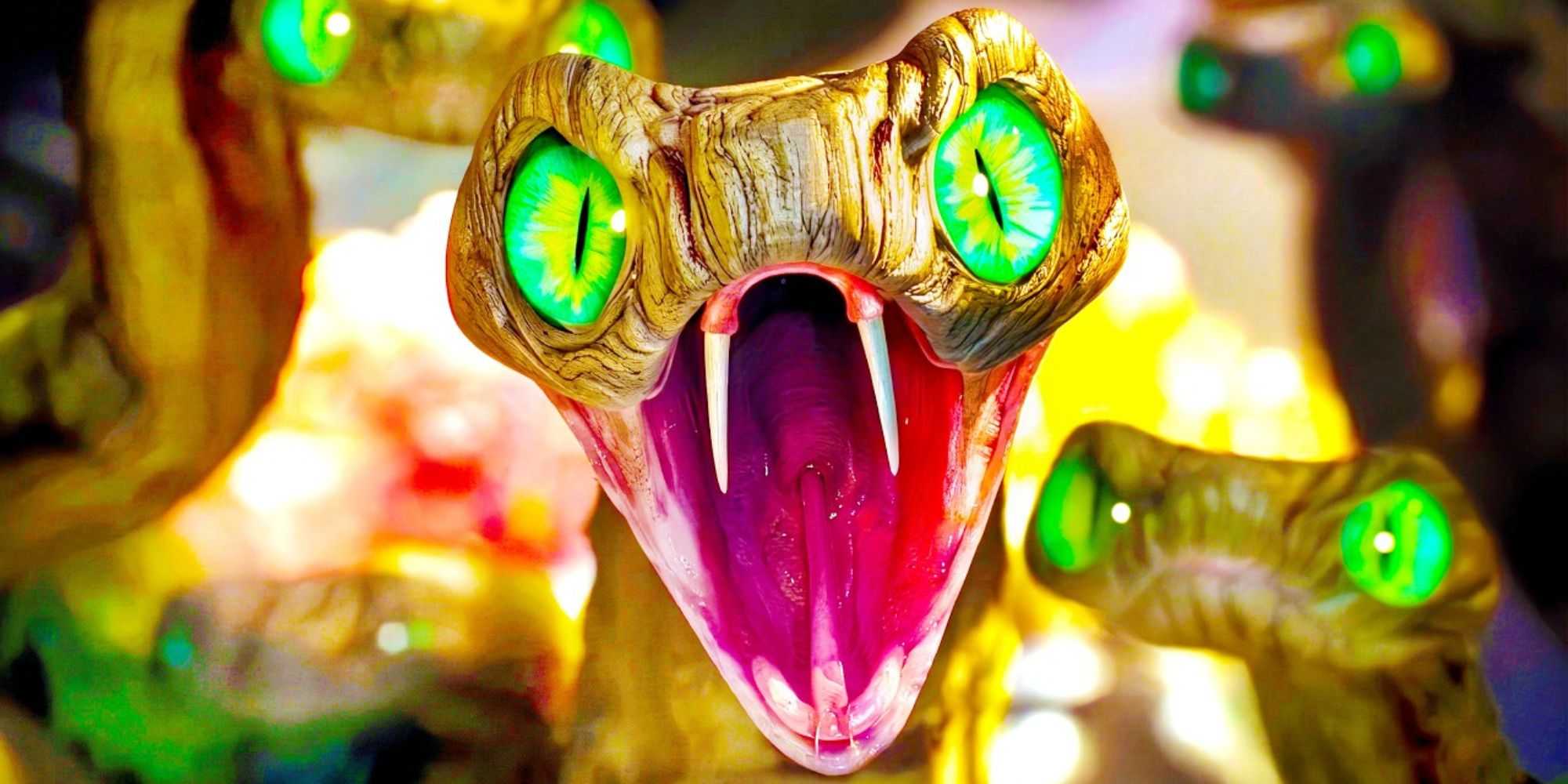 Cobras Root Snakes focam na presa