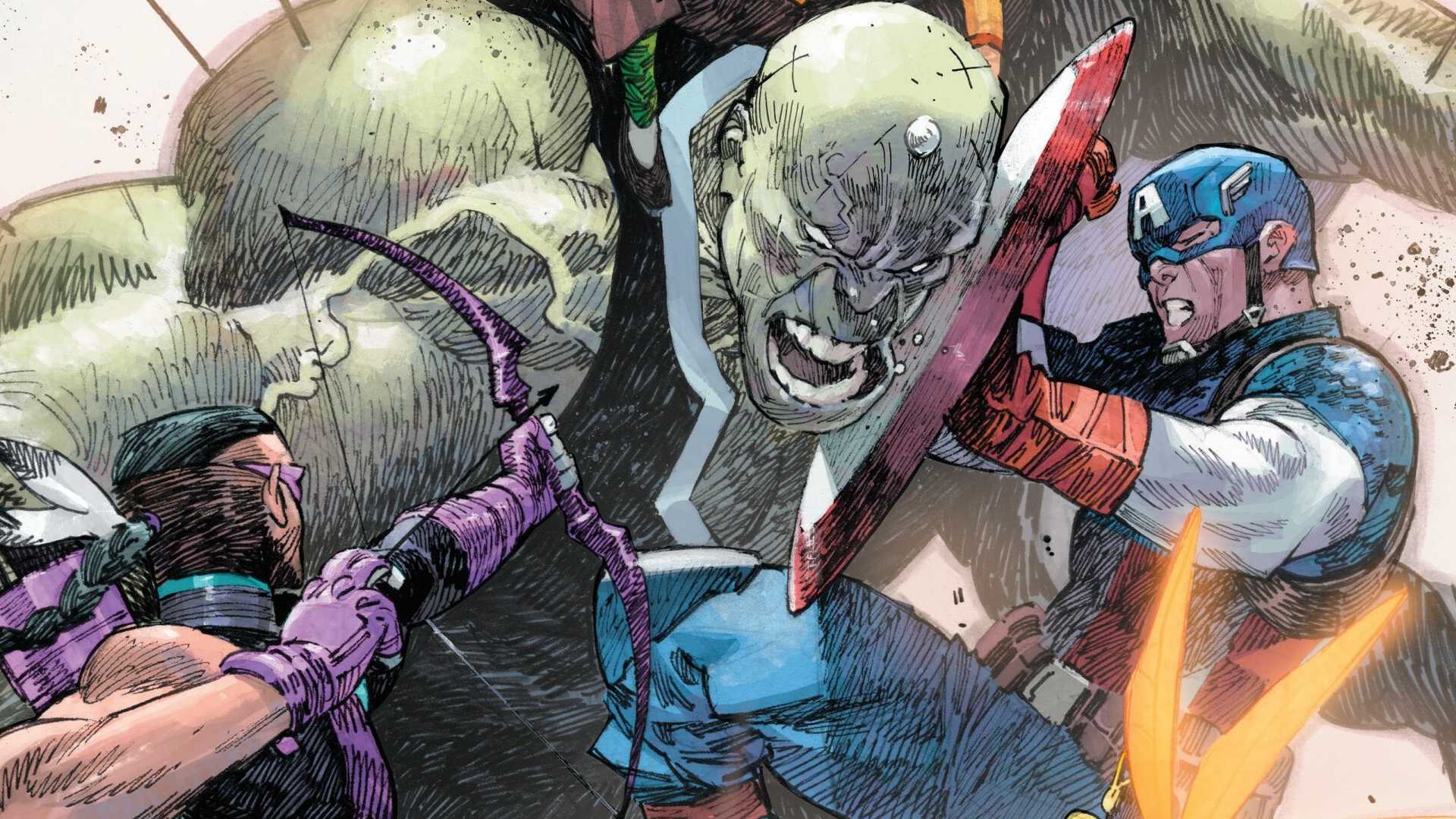os ultimates lutando contra o Hulk
