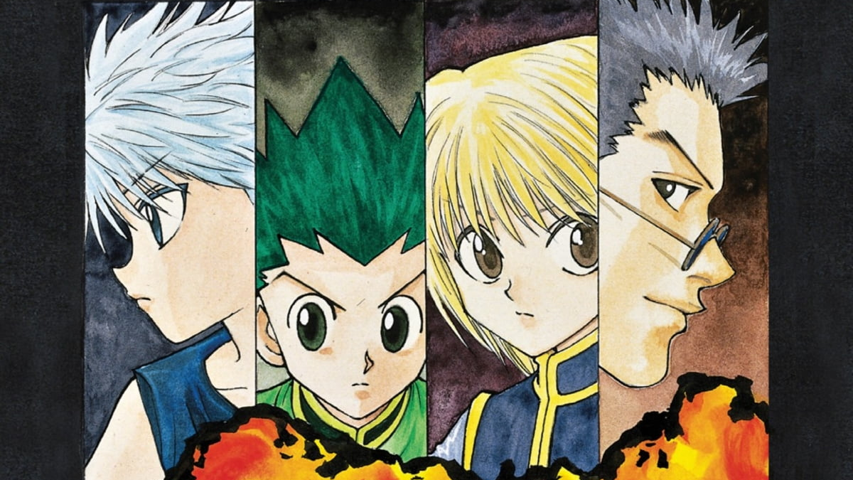 Revista Weekly Shonen Jump com destaque para o retorno de Hunter x Hunter e chamada visual da Shueisha