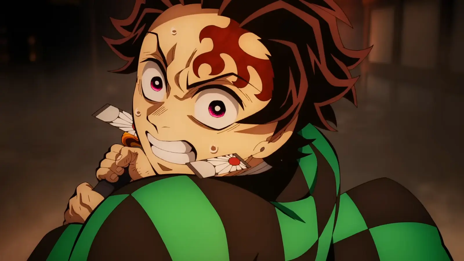 Caixa de Blu-ray japonês de Demon Slayer: Kimetsu no Yaiba Castelo Infinito em material promocional oficial
