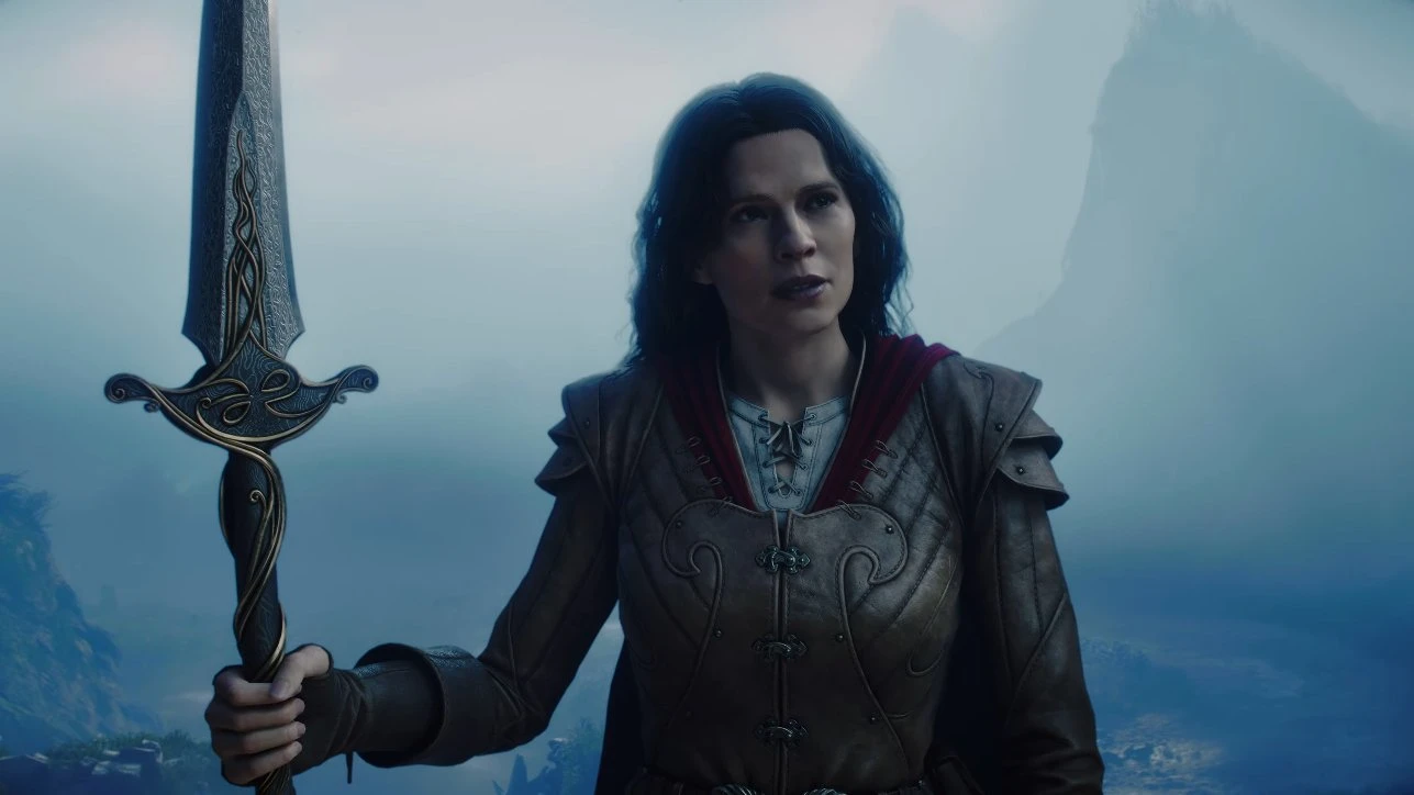 Cena do trailer de Fable mostrando paisagem de Albion, floresta e castelo ao fundo