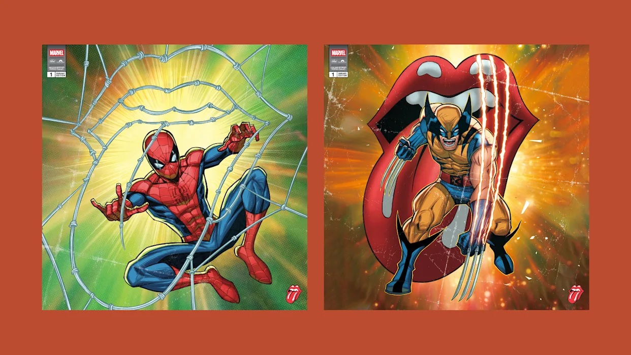 Close das capas em estilo quadrinhos de Foreign Tongues com visual de coleção de luxo para fãs da Marvel