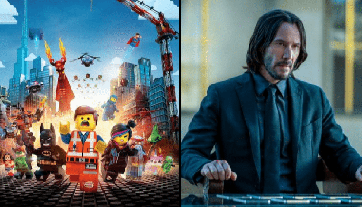Montagem com pôsteres de Uma Aventura LEGO, LEGO Batman: O Filme e Uma Aventura LEGO 2