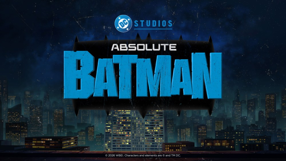 Interior de comic shop com edições importadas de Batman Absoluto e outros títulos do Absolute Universe nas prateleiras