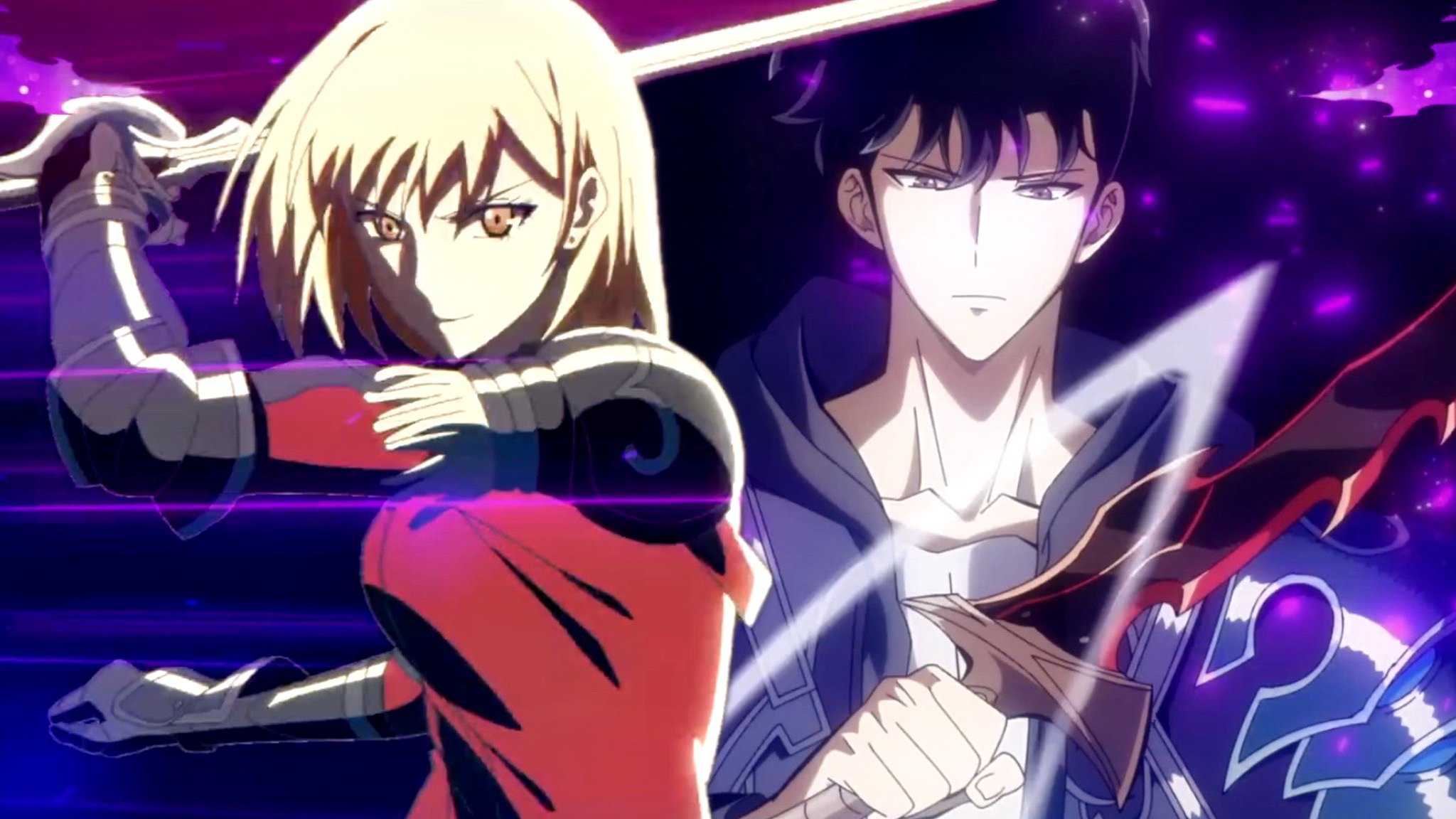Cha Haein e Sung Jinwoo no MV em estilo anime de Solo Leveling: Arise