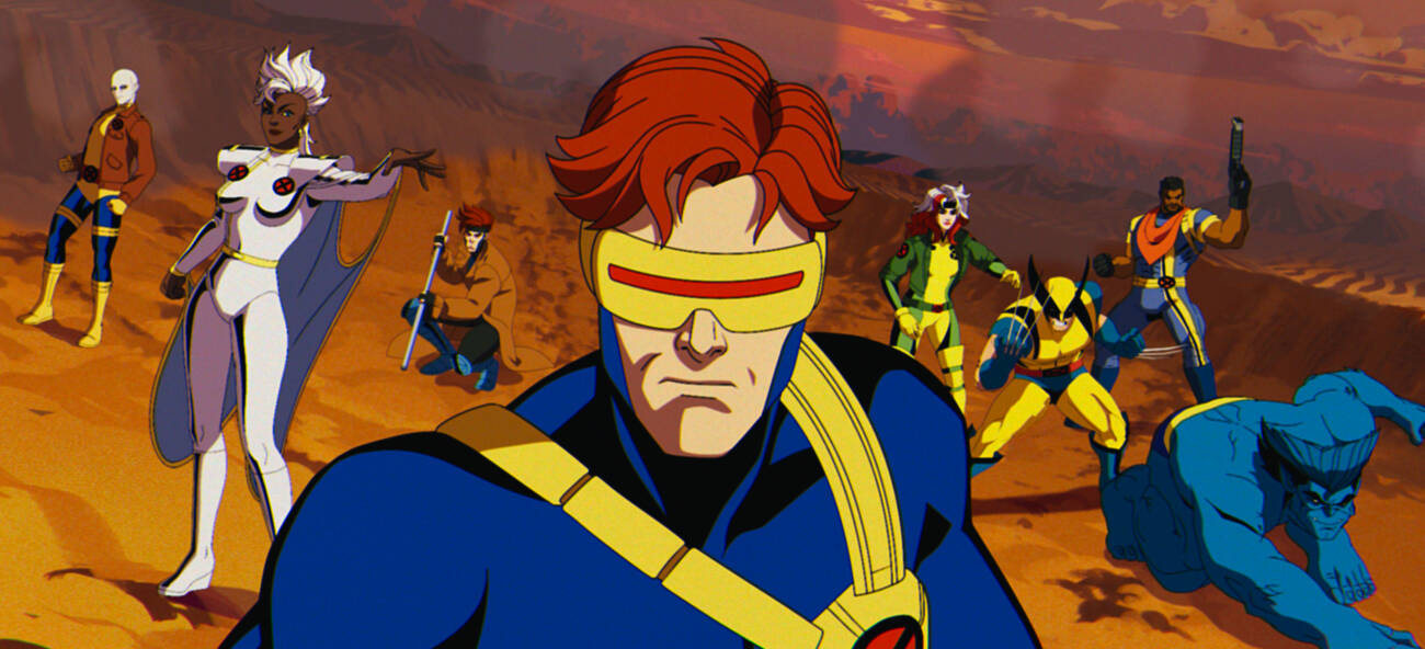Pôster oficial de X-Men ’97 temporada 2 com Wolverine, Vampira, Tempestade e Magneto em destaque