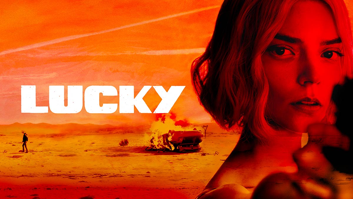 Elenco principal de Lucky reunido em imagem promocional da Apple TV+, com Anya Taylor-Joy ao centro