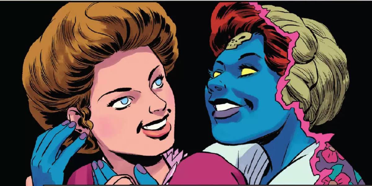 Mystique surpreende Destiny e a abraça.