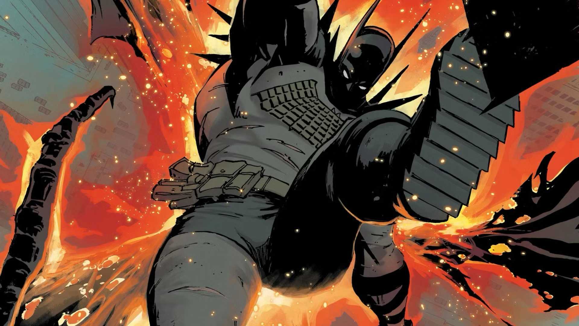 Batman Absoluto Caindo em Gotham City