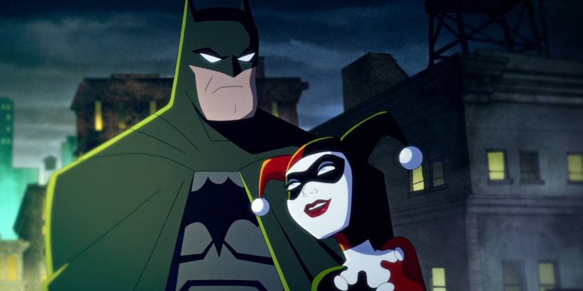 Batman e Harley Quinn no piloto de Harley Quinn.