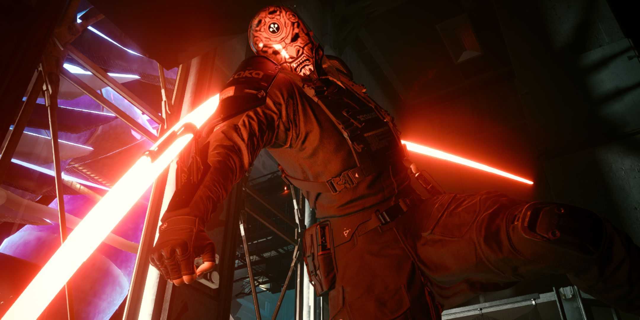 Inimigo red blade de Cyberpunk 2077 do kit de imprensa