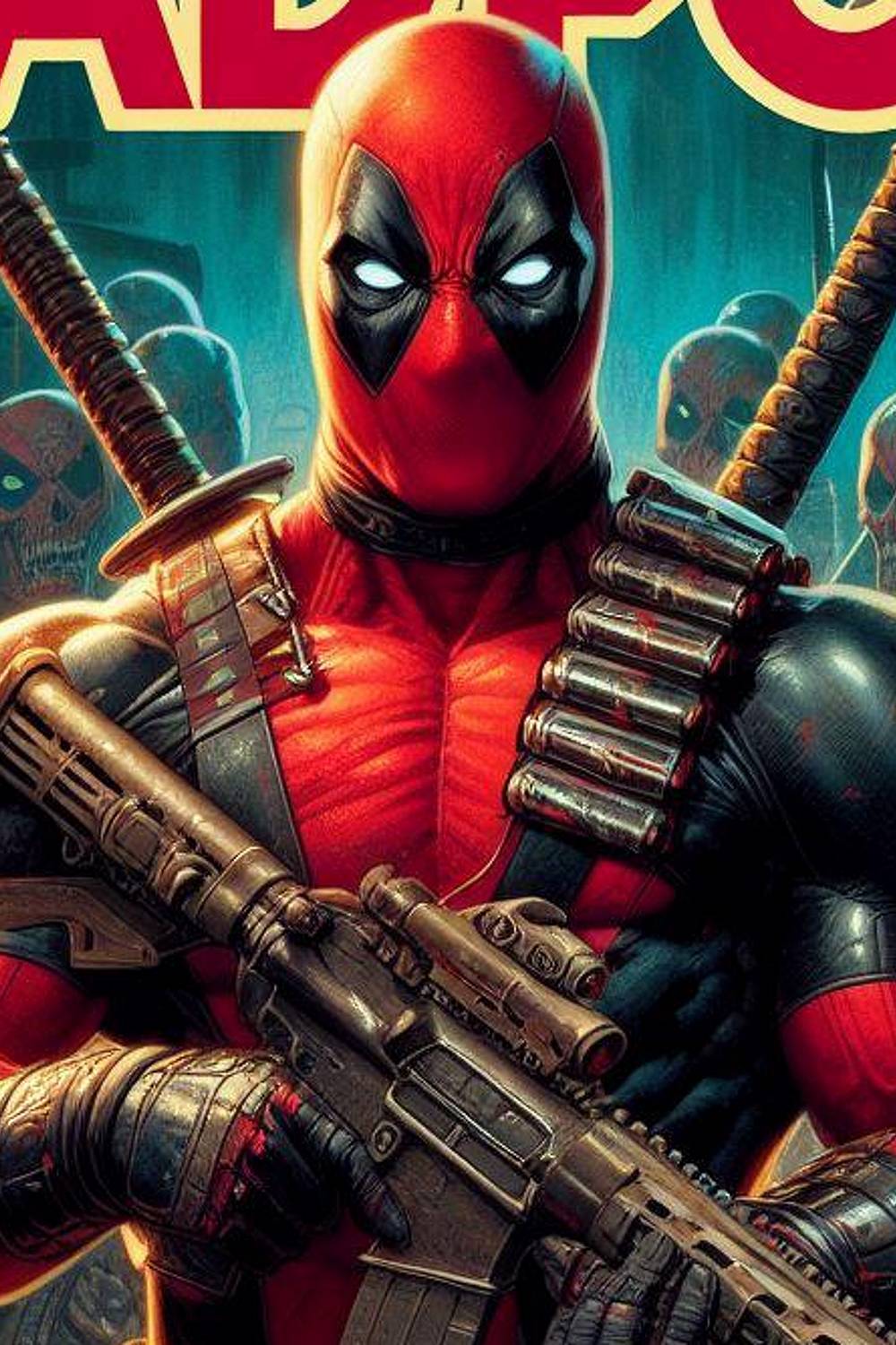 Deadpool na Arte da Capa de Quadrinhos