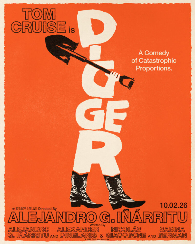 Elenco principal de Digger reunido em montagem promocional da Warner Bros., com Tom Cruise ao centro