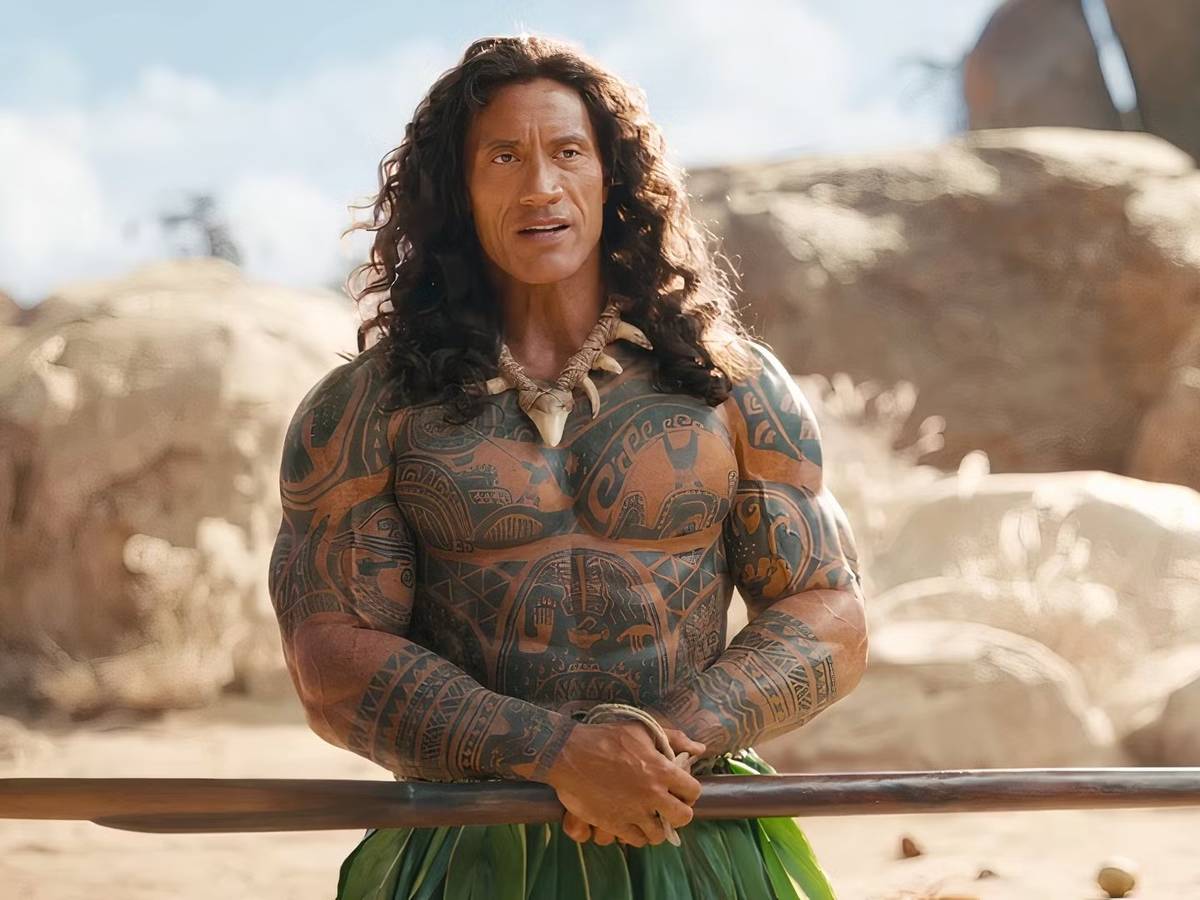 Cena da animação Moana de 2016 em alto-mar, comparativo visual com o universo da franquia