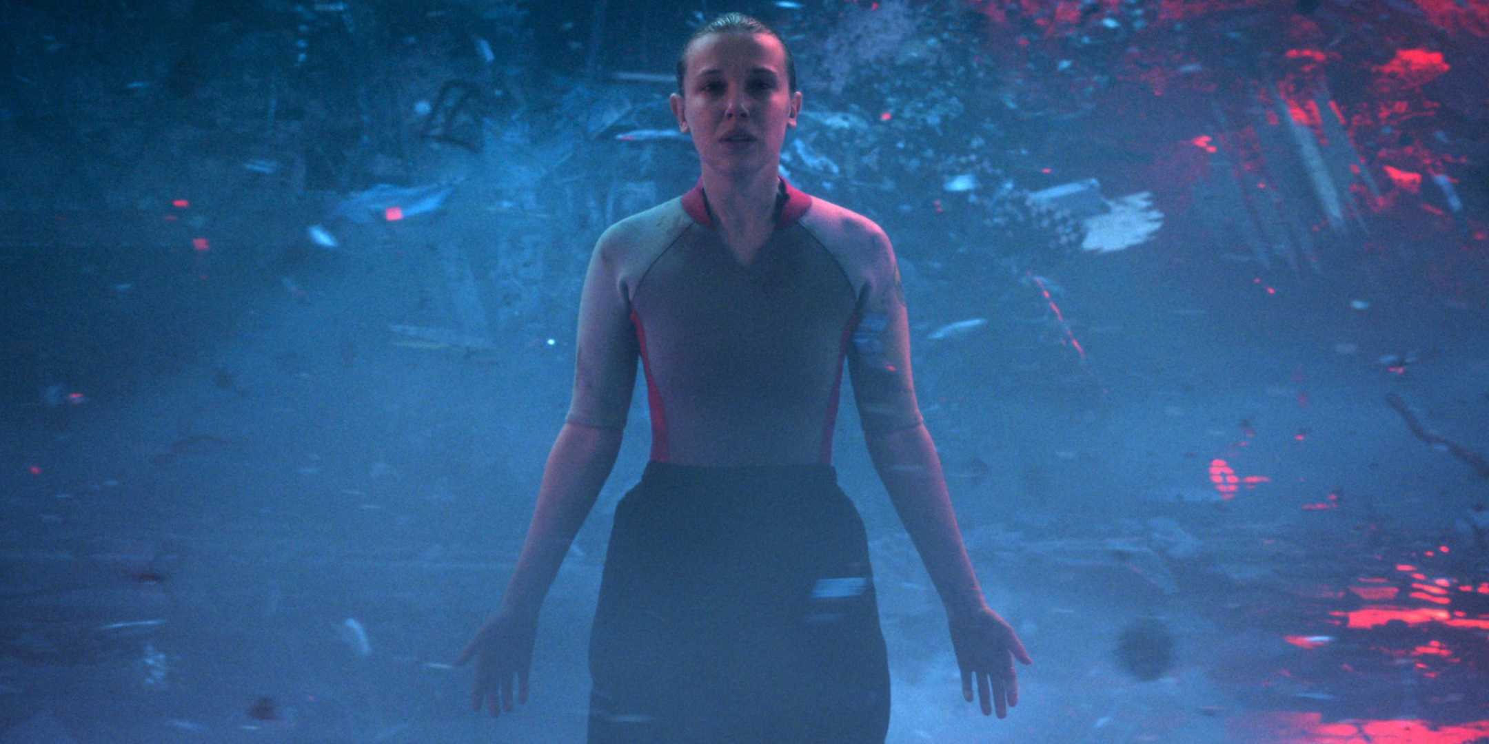 Eleven fazendo seu sacrifício no final da temporada 5 de Stranger Things