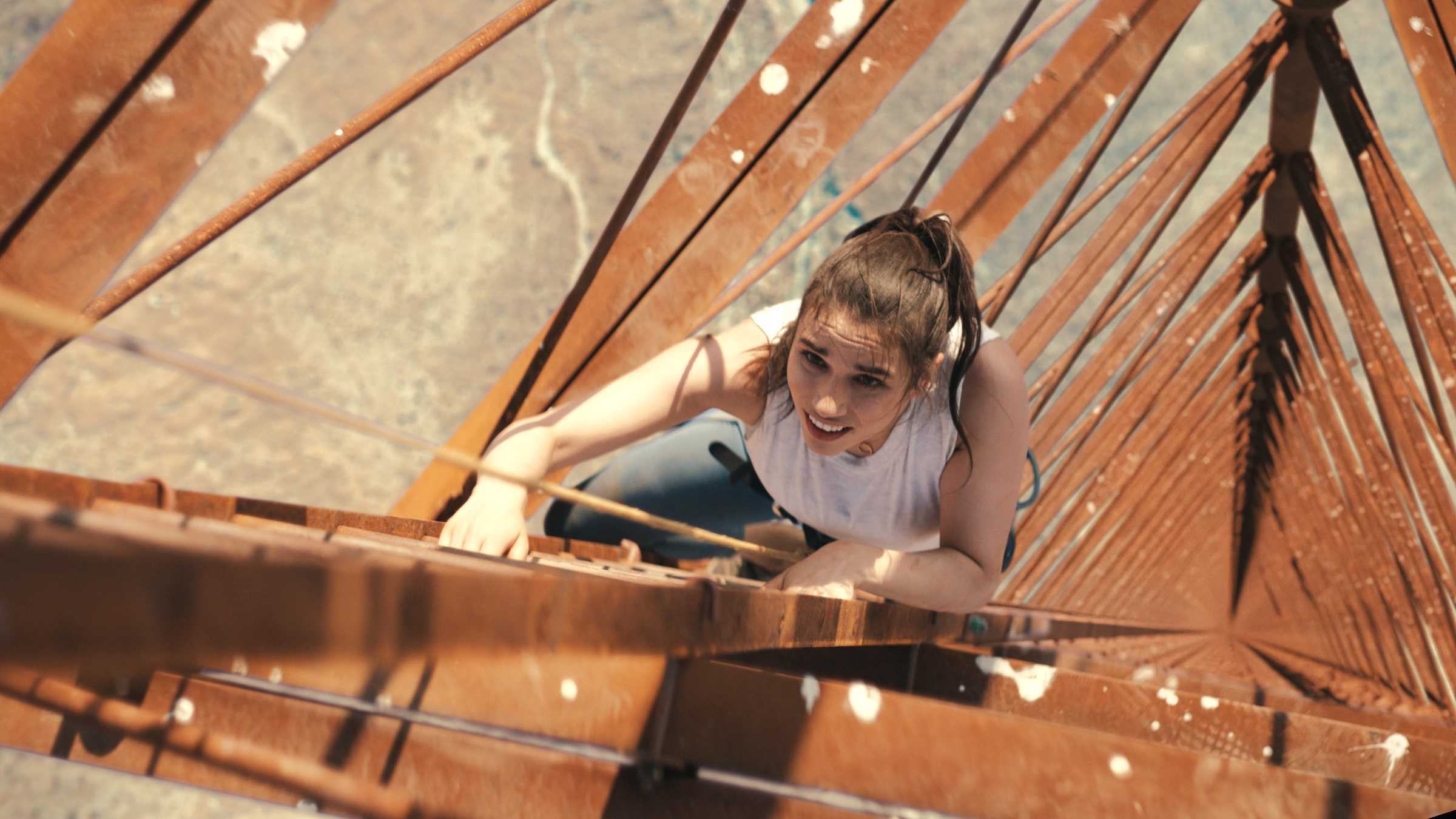 Grace Caroline Currey as Becky Connor in Fall (2022).