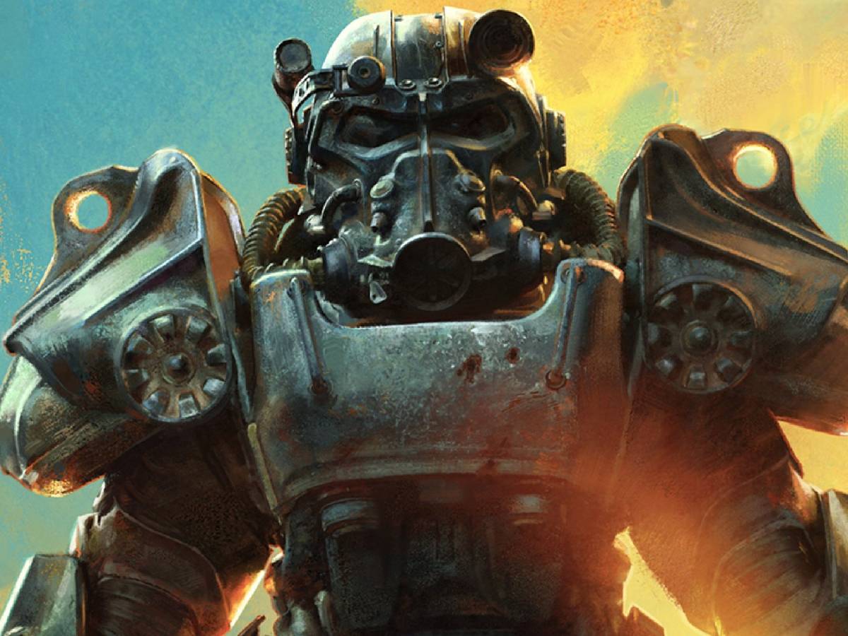 Maximus em cena de Fallout no Prime Video usando Power Armor T-60, referência visual para a estátua