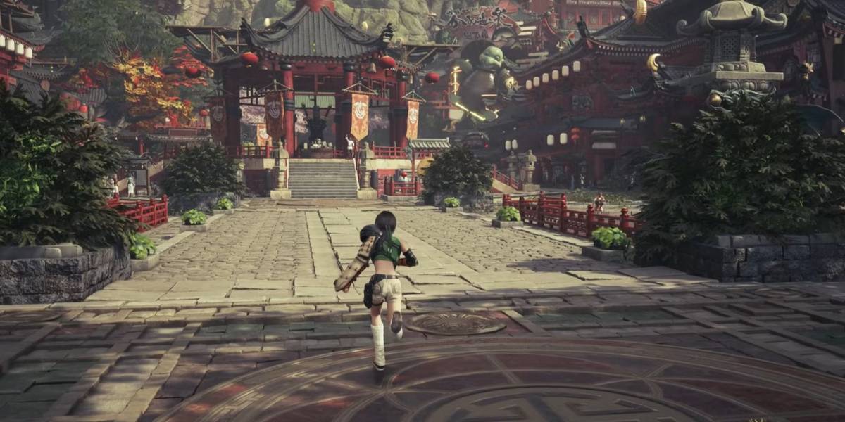 Final Fantasy 7 Revelation Yuffie correndo para Wutai