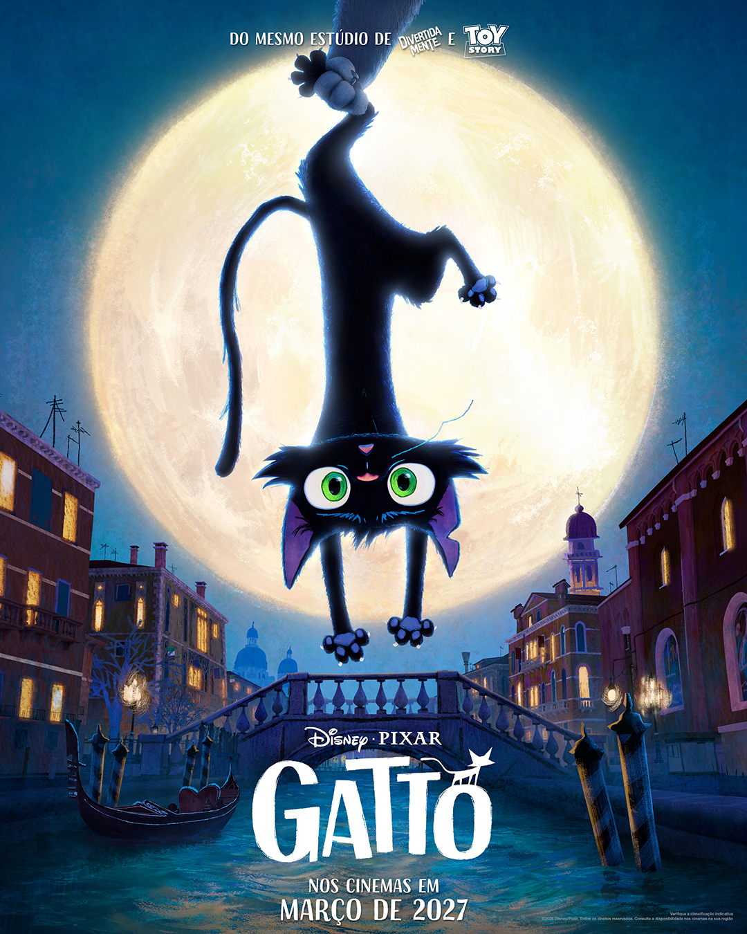 Montagem com Mark Ruffalo, Laurence Fishburne e artes de divulgação de Gatto da Pixar