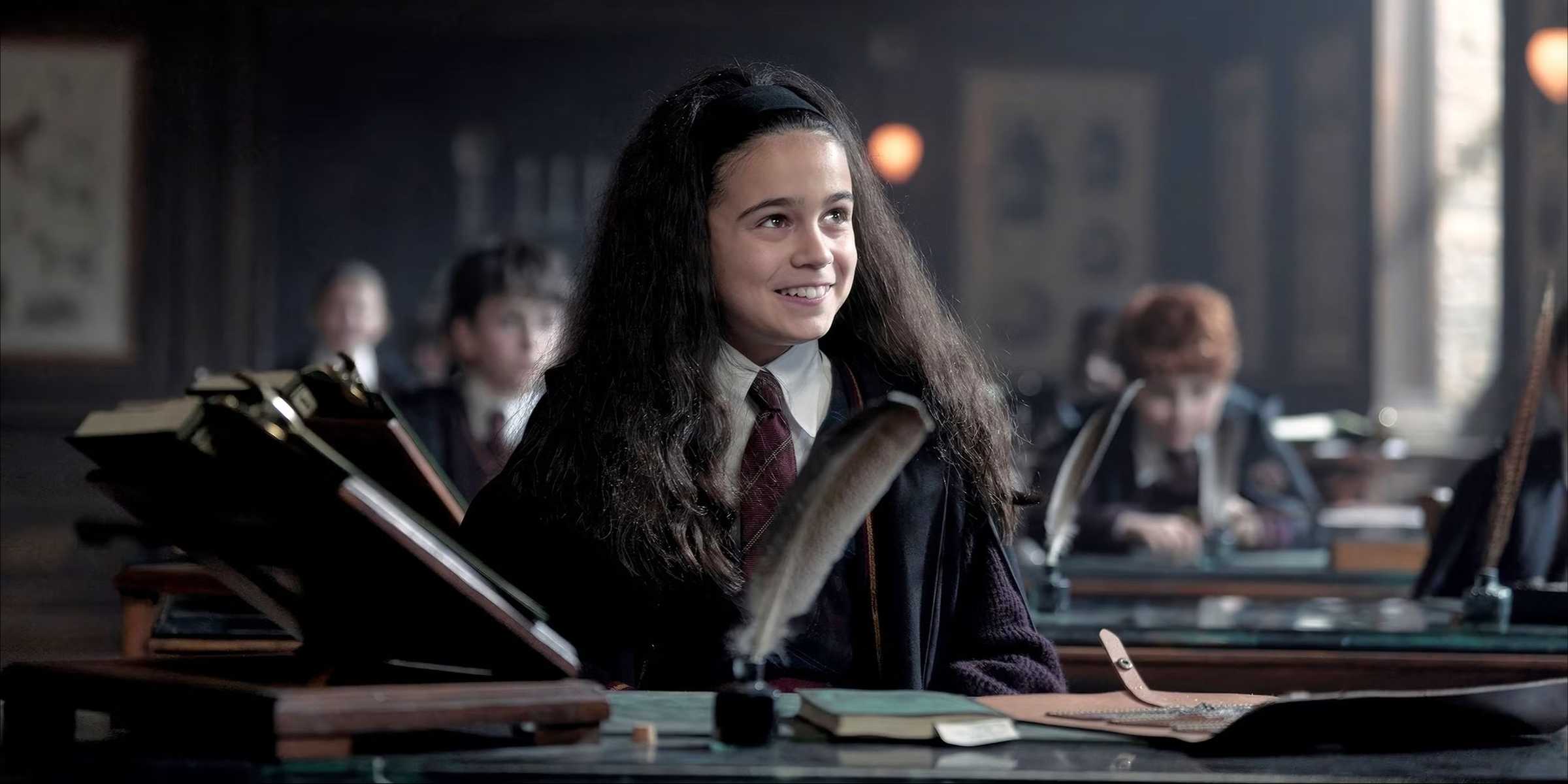 Arabella Stanton smiling as Hermione Granger