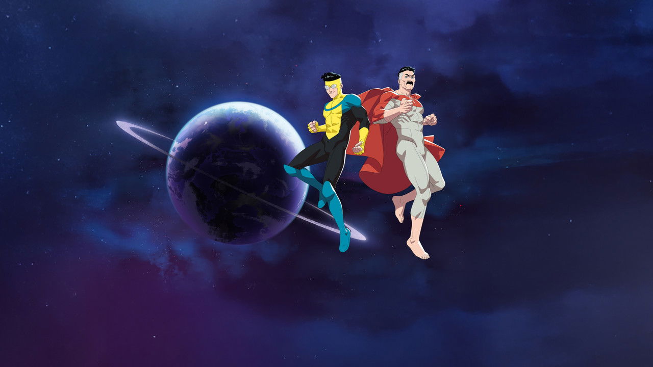 Cena épica de universo de super-heróis