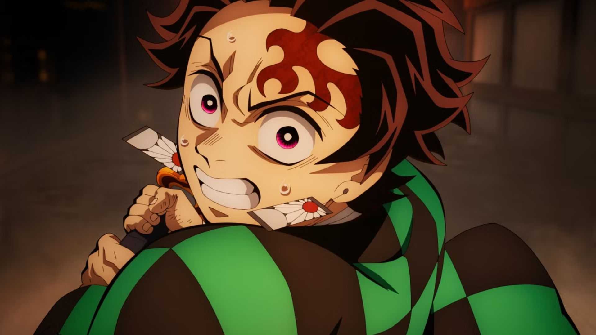 Kamado Tanjiro looking angry in Demon Slayer Infinity Castle.