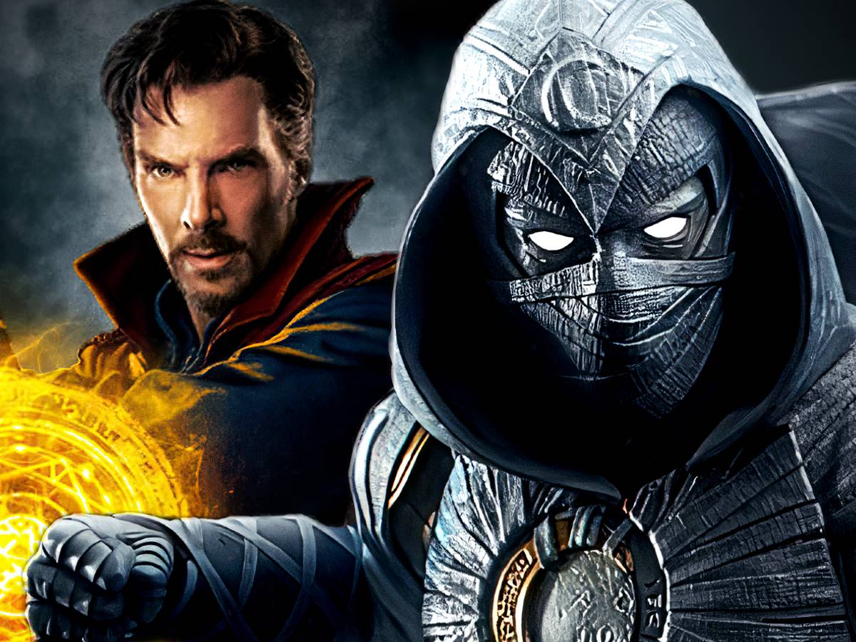 Arte com personagens sobrenaturais da Marvel como Cavaleiro da Lua, Blade e Motoqueiro Fantasma em composição escura