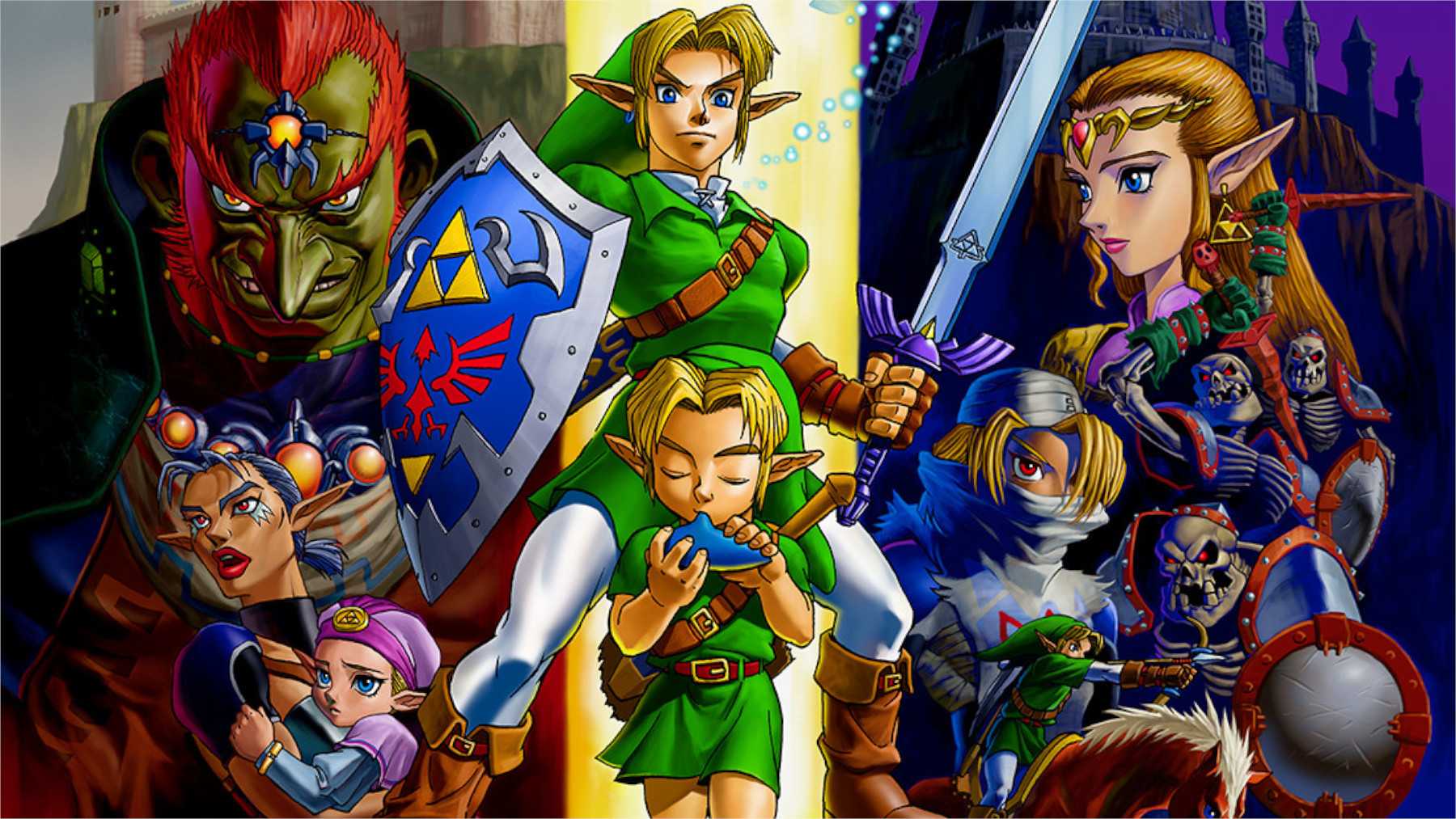 Arte promocional de The Legend of Zelda: Ocarina of Time do site oficial da Nintendo
