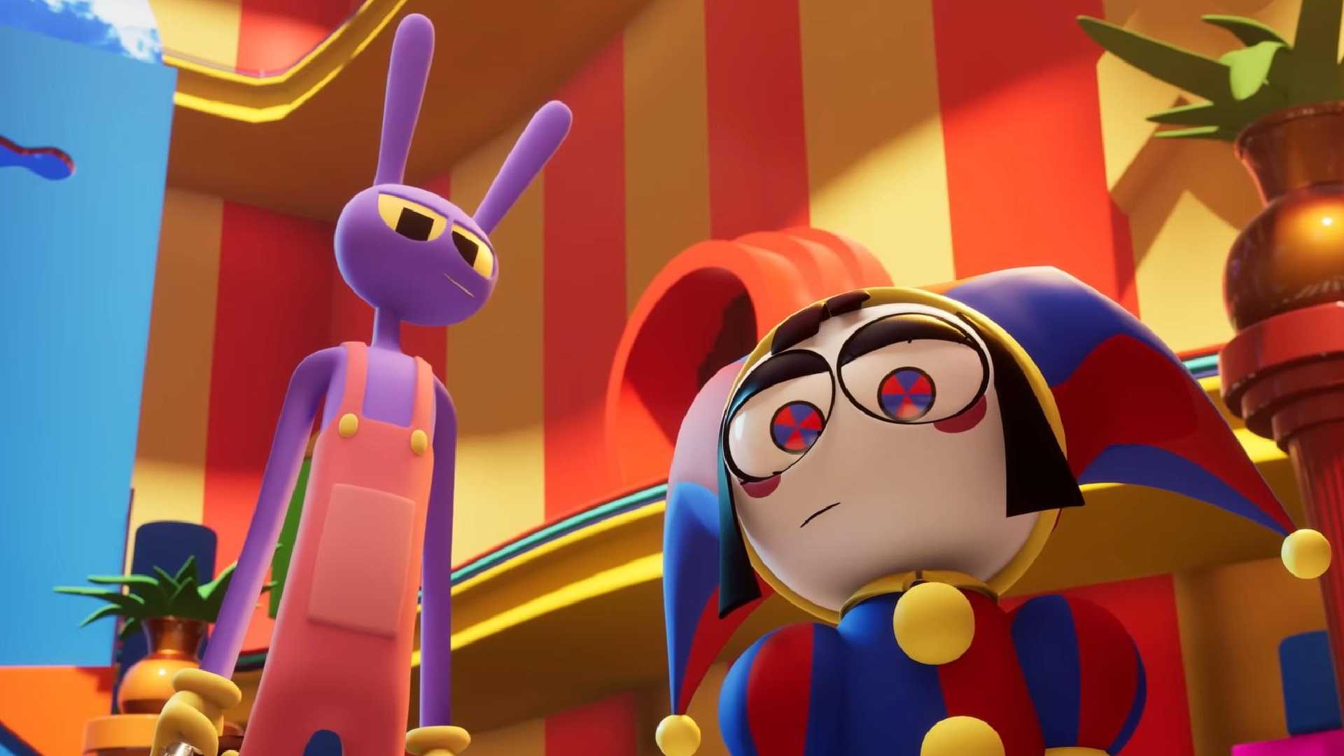 Pomni e Jax de The Amazing Digital Circus