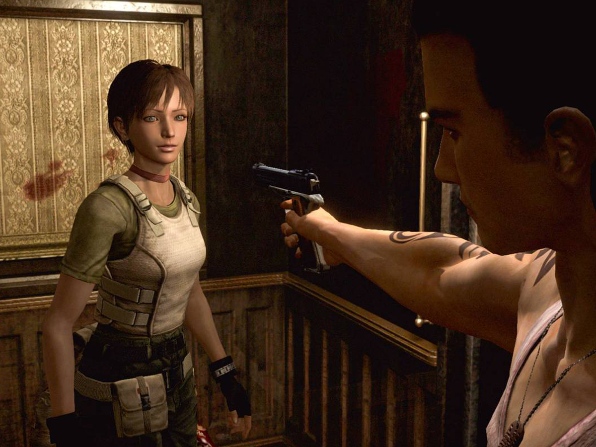 Arte oficial de Resident Evil Code Veronica com Claire Redfield em destaque