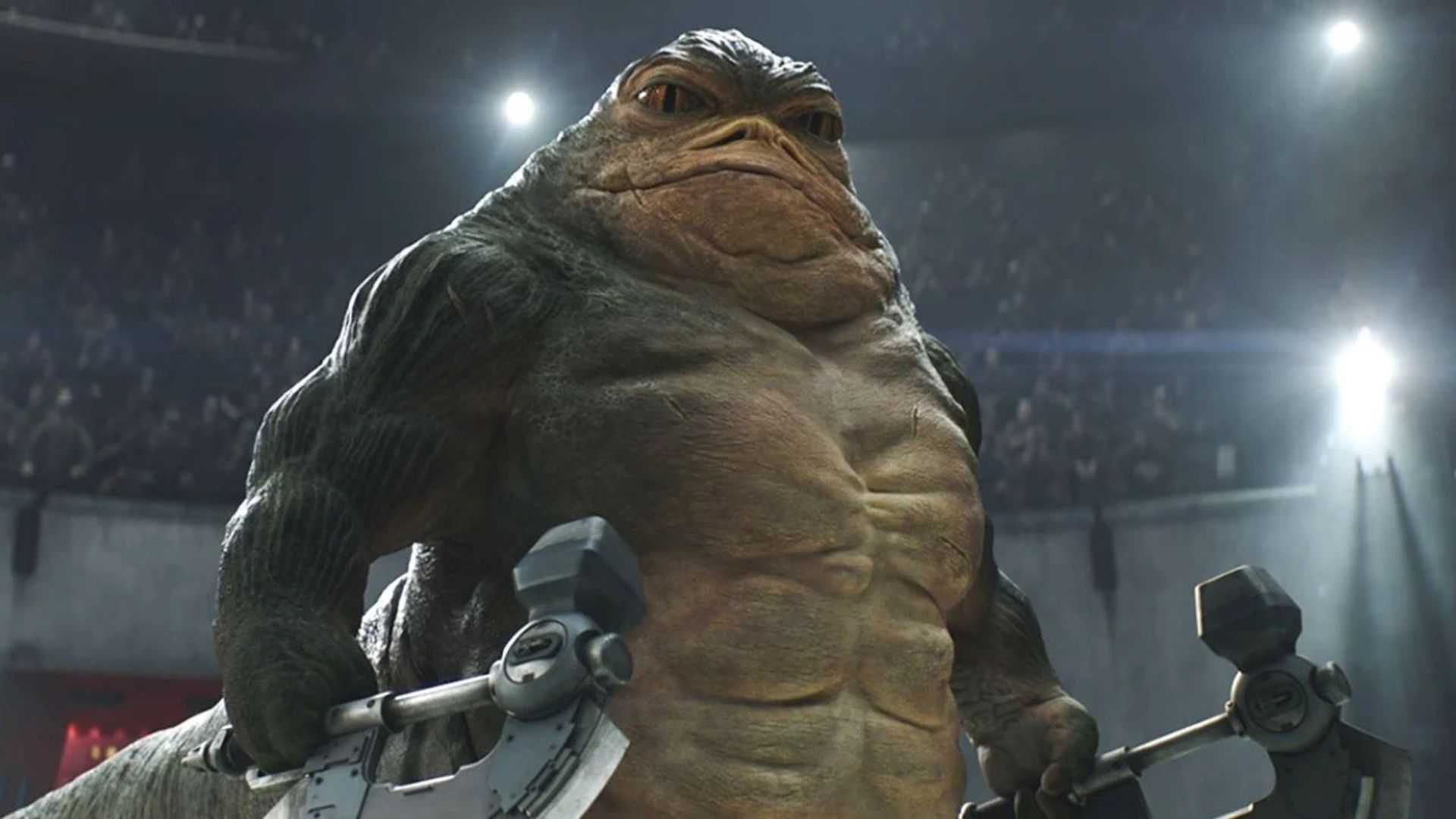 Rotta the Hutt se preparando para lutar em Mandalorian & Grogu