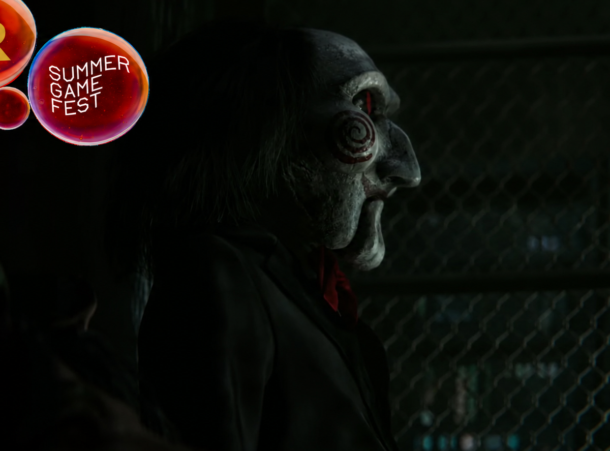 Gameplay scene from Saw: Genesis with a trap triggered in an industrial room and player trying to escape
