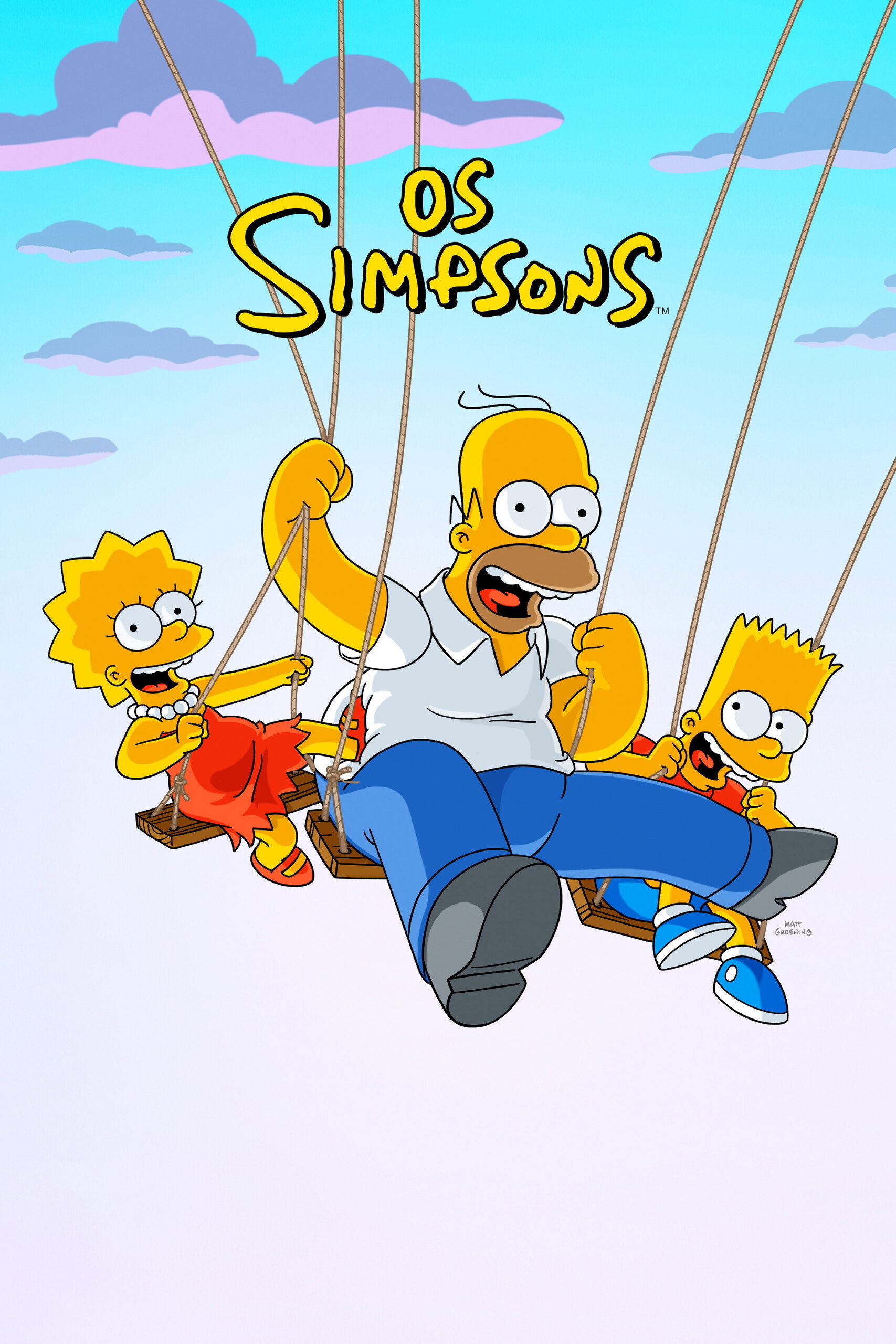 Os Simpsons em estilo pôster promocional de alta resolução