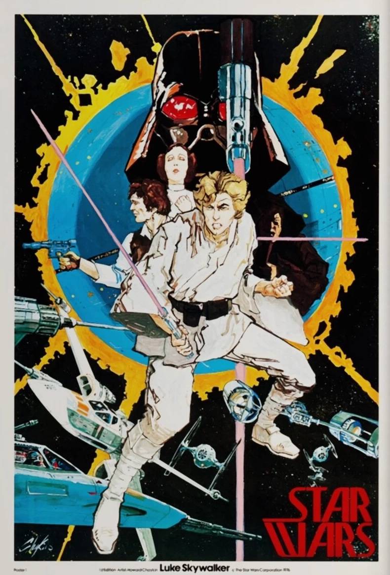 O icônico pôster de Chaykin para Star Wars