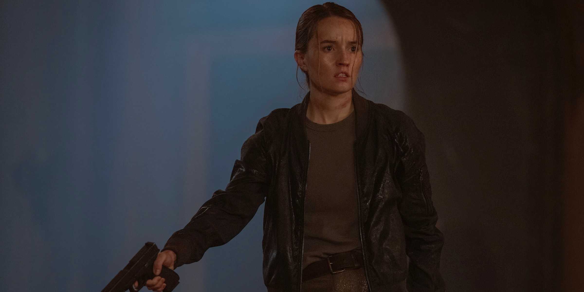 Abby Anderson segurando uma arma em The Last of Us