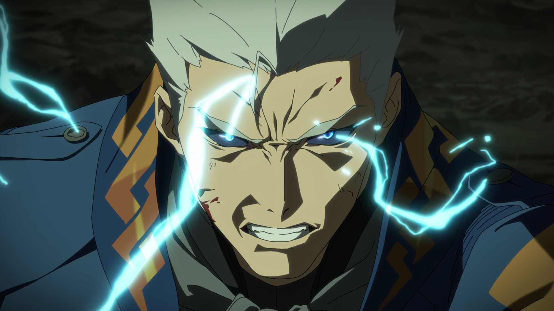 Olhos de Vergil brilhando em Devil May Cry temporada 2
