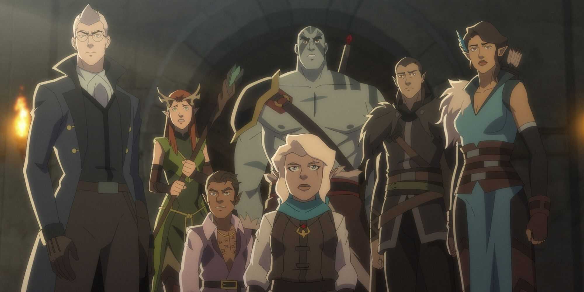 O grupo de The Legend of Vox Machina reunido.
