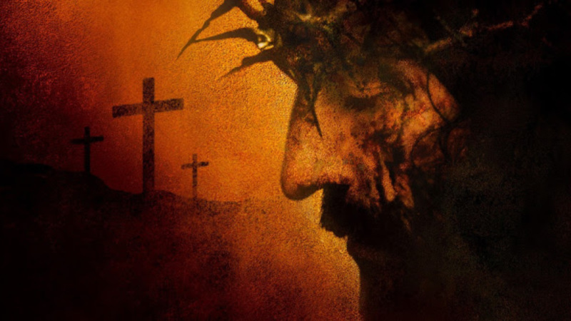 Cena de Jim Caviezel como Jesus em A Paixão de Cristo, destacando o visual remasterizado em 4K
