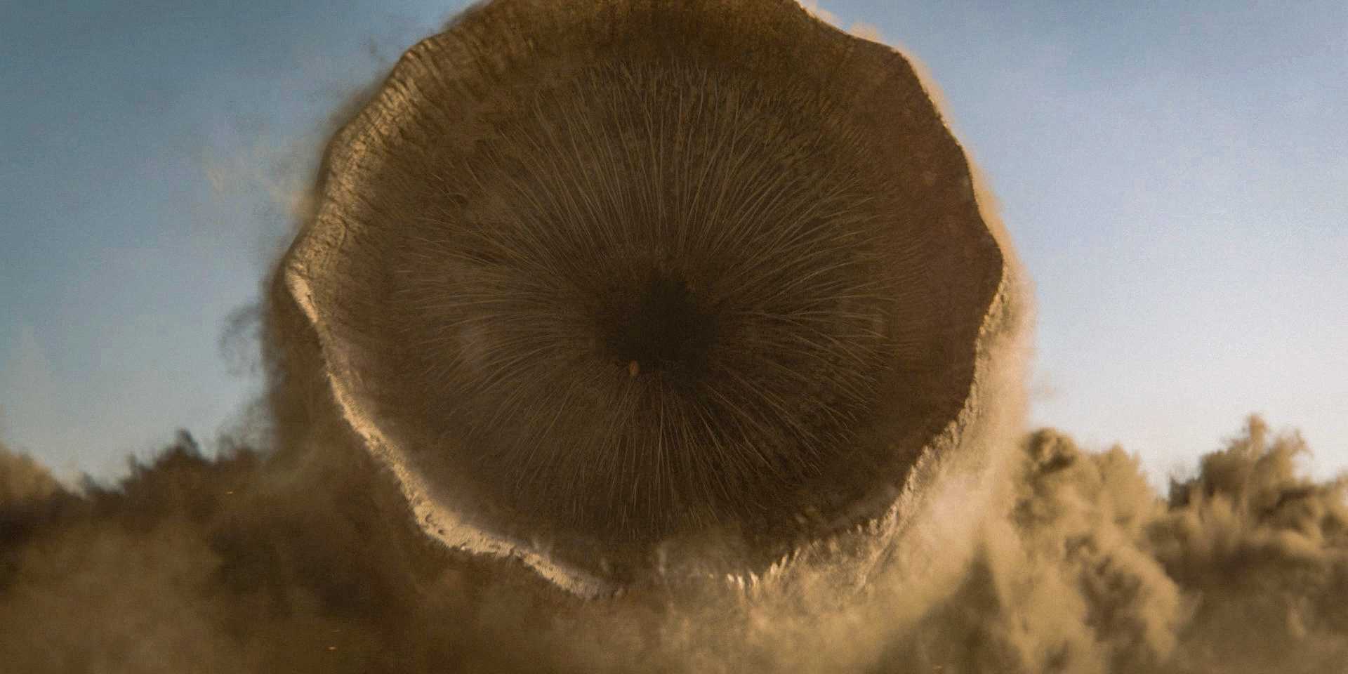 O sandworm aparece na visão final de Valya em Dune: Prophecy Temporada 1 Episódio 6