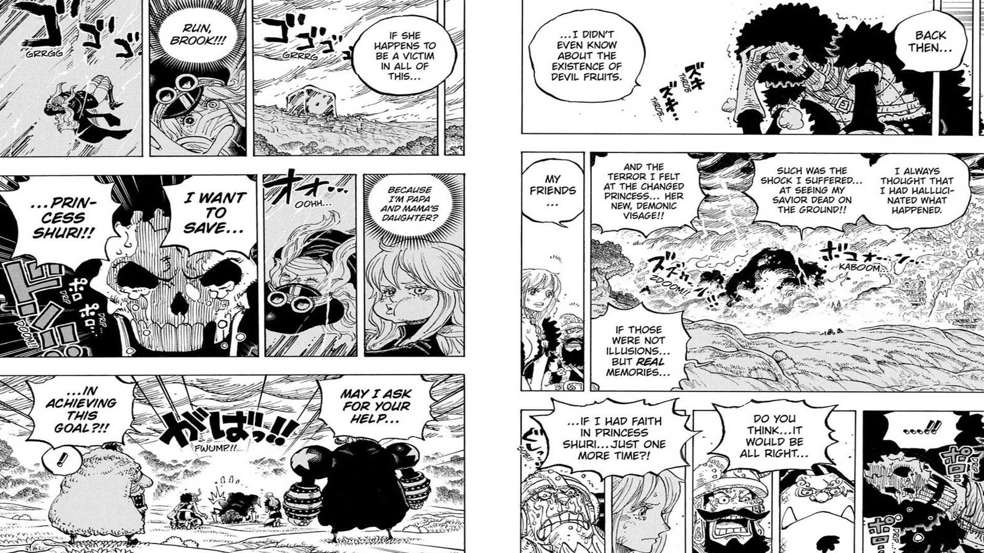 O fim do flashback de Brook